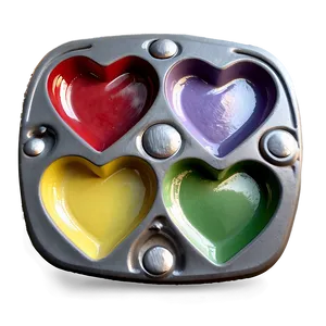 Heart-shaped Art Palette PNG Dmr PNG