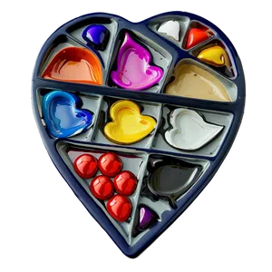 Heart-shaped Art Palette PNG Eau PNG