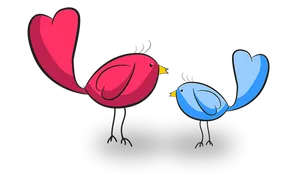Heart Shaped Birds Illustration