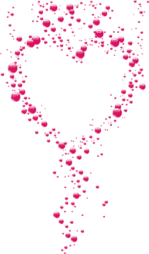 Heart Shaped Bubble Trail PNG image