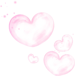 Heart Shaped Bubbles Dark Background