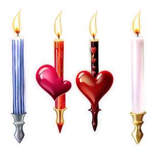 Heart Shaped Candle PNG Uxl