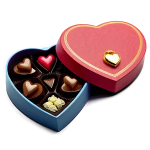 Heart-shaped Chocolate Box Png 06212024 PNG image