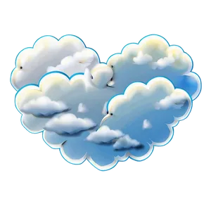 Heart-shaped Cloud PNG 30