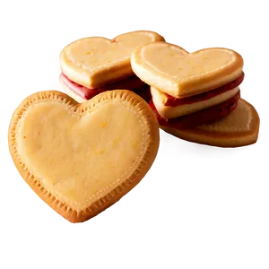 Heart Shaped Cookies PNG B