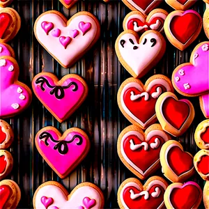 Heart Shaped Cookies PNG D