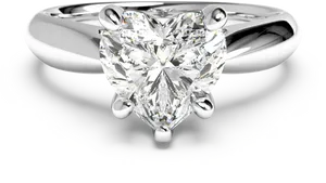 Heart Shaped Diamond Engagement Ring