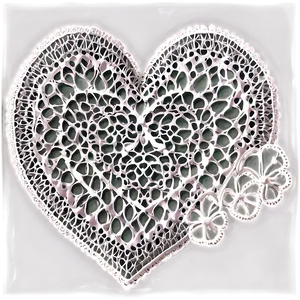 Heart-shaped Doily Png 06122024 PNG image