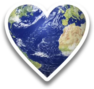 Heart Shaped Earth Love Planet PNG image