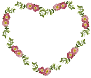 Heart Shaped Floral Frame