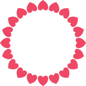 Heart Shaped Frameon Black Background
