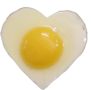 Heart Shaped Fried Egg PNG image