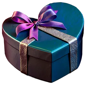 Heart Shaped Gift Box PNG 05252024