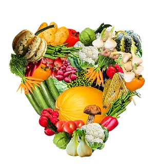 Heart Shaped Healthy Vegetables