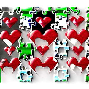 Heart Shaped Jigsaw Png Lij26 PNG image