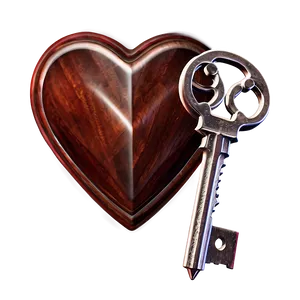 Heart Shaped Keys PNG 05242024