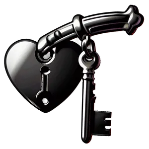 Heart Shaped Keys PNG 24