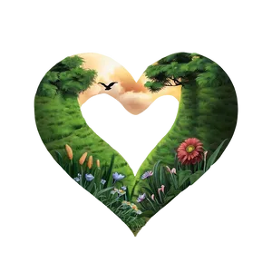 Heart Shaped Landscape PNG 32