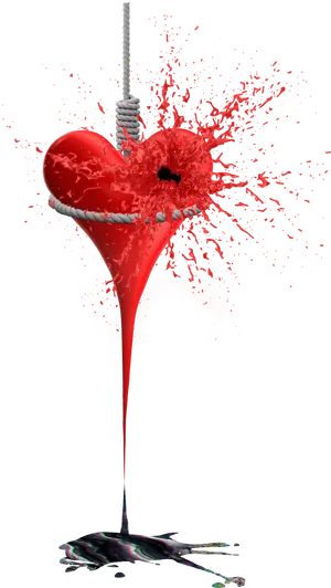 Heart Shaped Noose Impact PNG image