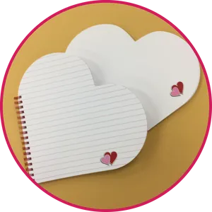 Heart Shaped Notebook Paper PNG image