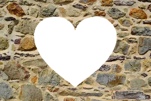 Heart Shaped Opening Stone Wall PNG image