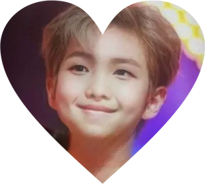 Heart Shaped Portrait Smiling Child PNG image