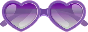 Heart Shaped Purple Sunglasses PNG image