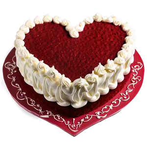 Heart-shaped Red Velvet Cake Png 06292024 PNG image