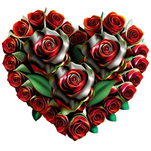 Heart-shaped Roses Bouquet Png 36 PNG image