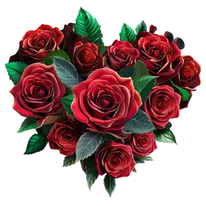 Heart-shaped Roses Bouquet Png 36 PNG image