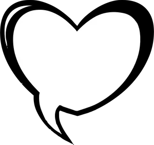 Heart Shaped Speech Bubble Graphic PNG image
