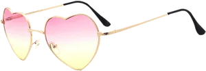 Heart Shaped Sunglasses Gradient Lens PNG image