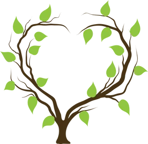 Heart Shaped Tree Graphic PNG