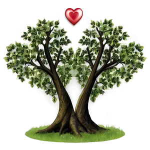 Heart Shaped Trees PNG Fyf PNG