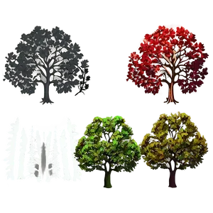 Heart Shaped Trees PNG Kkr PNG