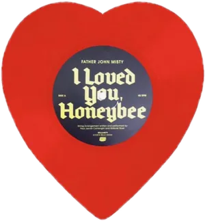 Heart Shaped Vinyl Record PNG image