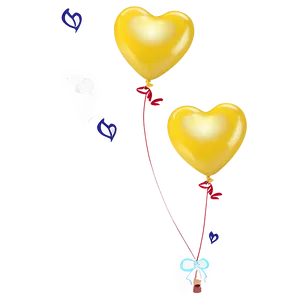 Heart Shaped Yellow Balloon PNG Mmh57 PNG