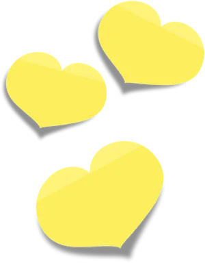 Heart Shaped Yellow Sticky Notes PNG image