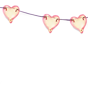 Heart String Lights PNG 53