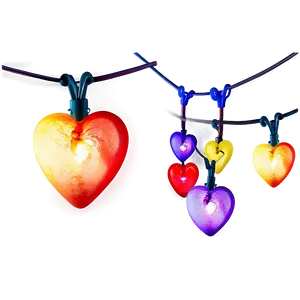 Heart String Lights PNG Nof71 PNG