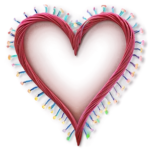 Heart String Overlay PNG Tne16