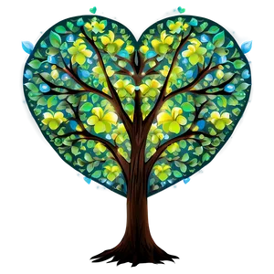 Heart Tree Design PNG Cyb PNG