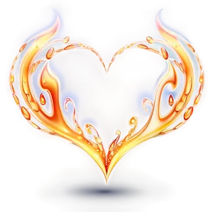 Heart Vector With Flames PNG 48 PNG