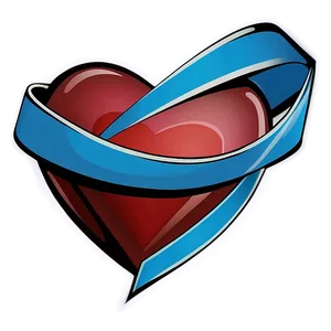 Heart Vector With Ribbon PNG Bdw19 PNG