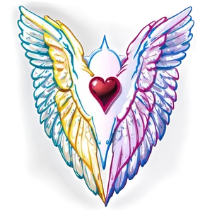 Heart Vector With Wings PNG Iip53 PNG