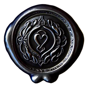 Heart Wax Seal PNG 06132024 PNG