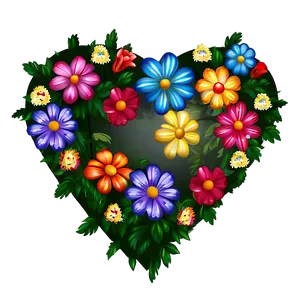 Heart With Flowers Transparent Png 05252024 PNG image