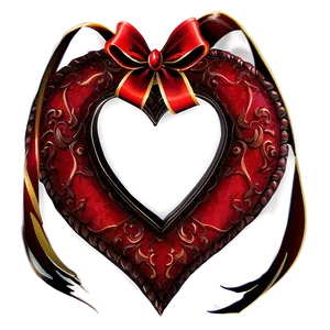Heart With Ribbon Artwork PNG 83