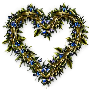 Heart Wreath Overlay Png 06282024 PNG image