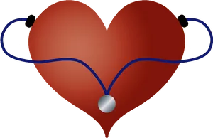 Heartand Stethoscope Graphic PNG image